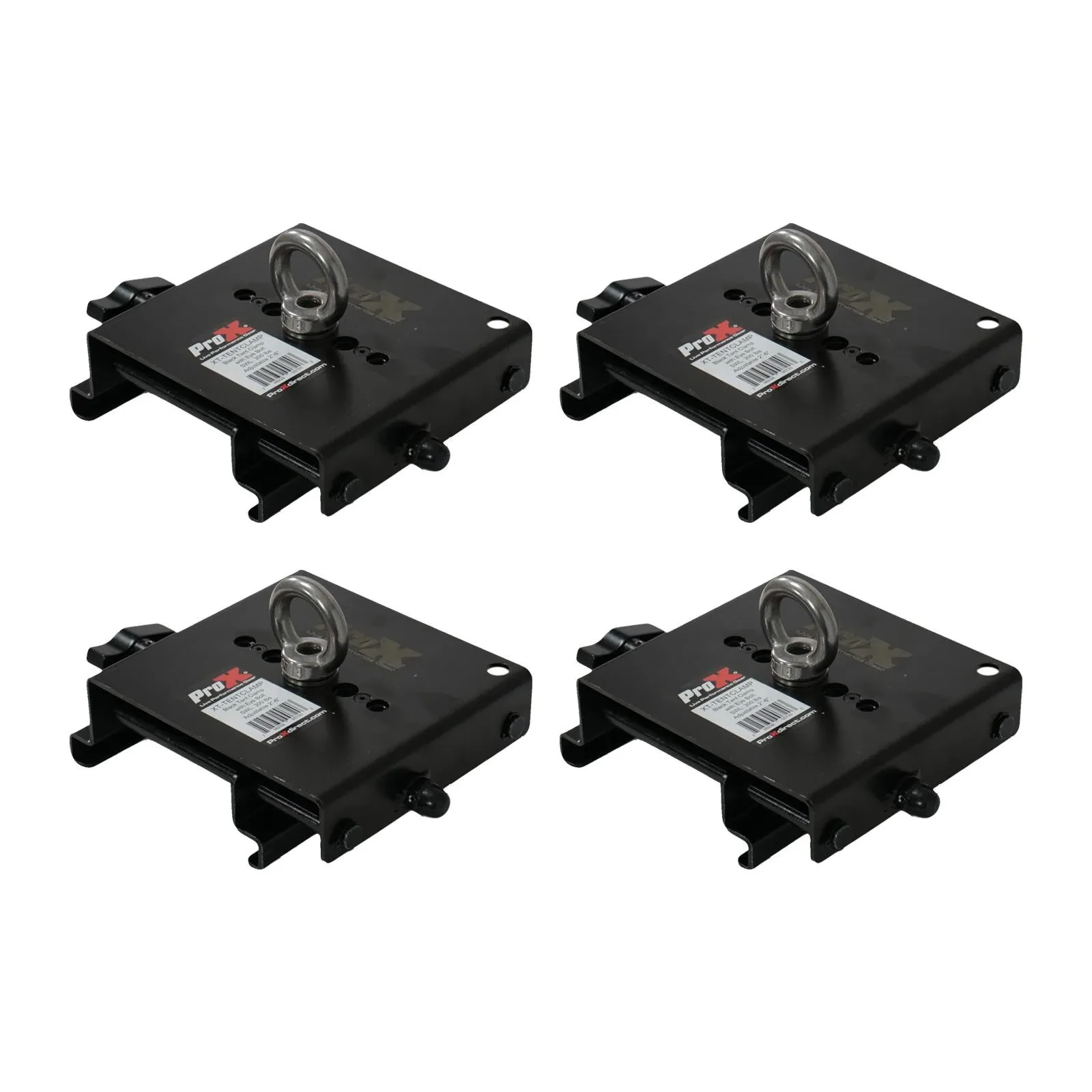 Струбцина для тента ProX XT-TENTCLAMPBLK регулируемая, черная, с проушиной M12, нагрузка до 181 кг (набор, 4 шт.)