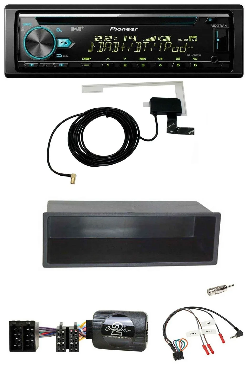 Автомагнитола Pioneer CD/USB DAB для Citroen C2/C3/Berlingo (2002–2006)