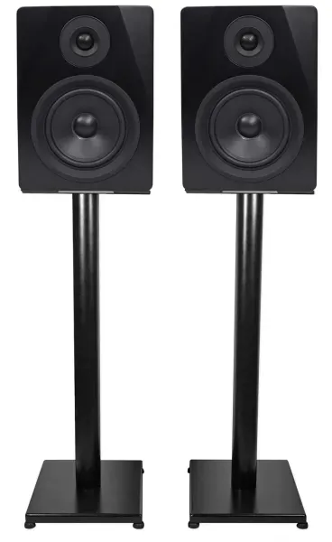 Pair Rockville APM5B 5.25" 250w Powered USB Studio Monitor Speakers+29" Stands