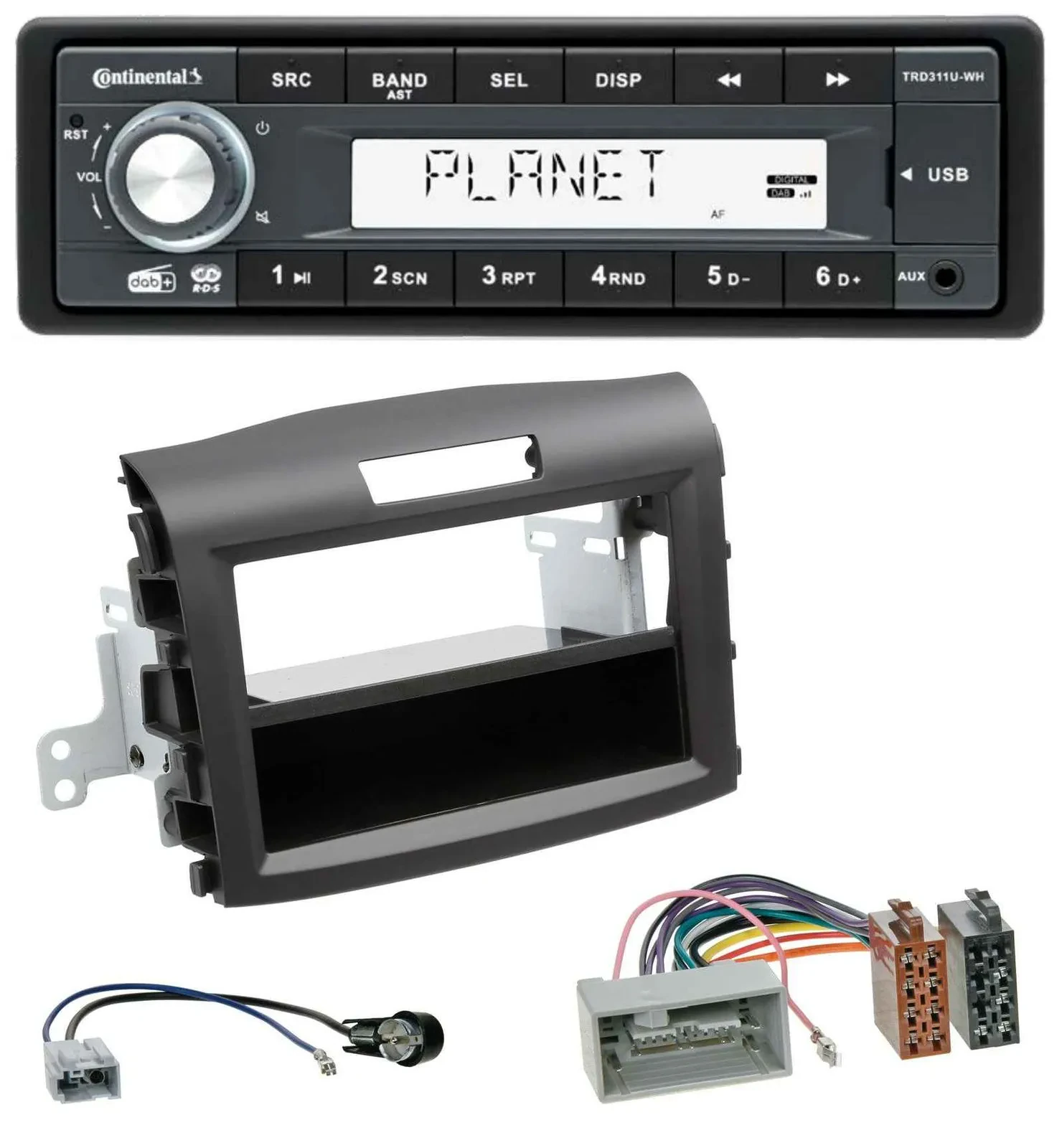 Continental MP3 AUX USB DAB 1DIN Autoradio für Honda CR-V (ab 2013)