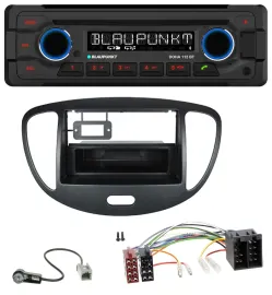 Автомобильная магнитола для Hyundai i10 (2008–2013) Blaupunkt CD/MP3, Bluetooth, USB, AUX, чёрная