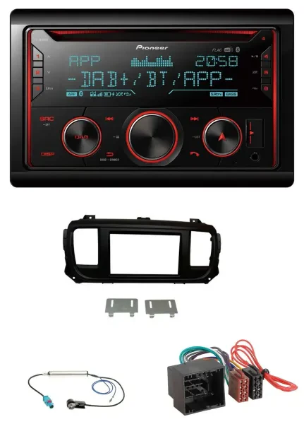 Pioneer 2DIN DAB MP3 Bluetooth USB CD Autoradio für Citroen Jumpy Spacetourer ab