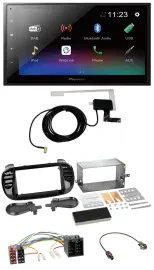 Pioneer DAB MP3 Bluetooth 2DIN USB Autoradio für Fiat 500 ab 12 ISO schwarz