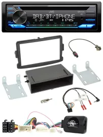 JVC Bluetooth Lenkrad USB DAB CD Autoradio für Dacia Dokker Duster Lodgy ab 12 s