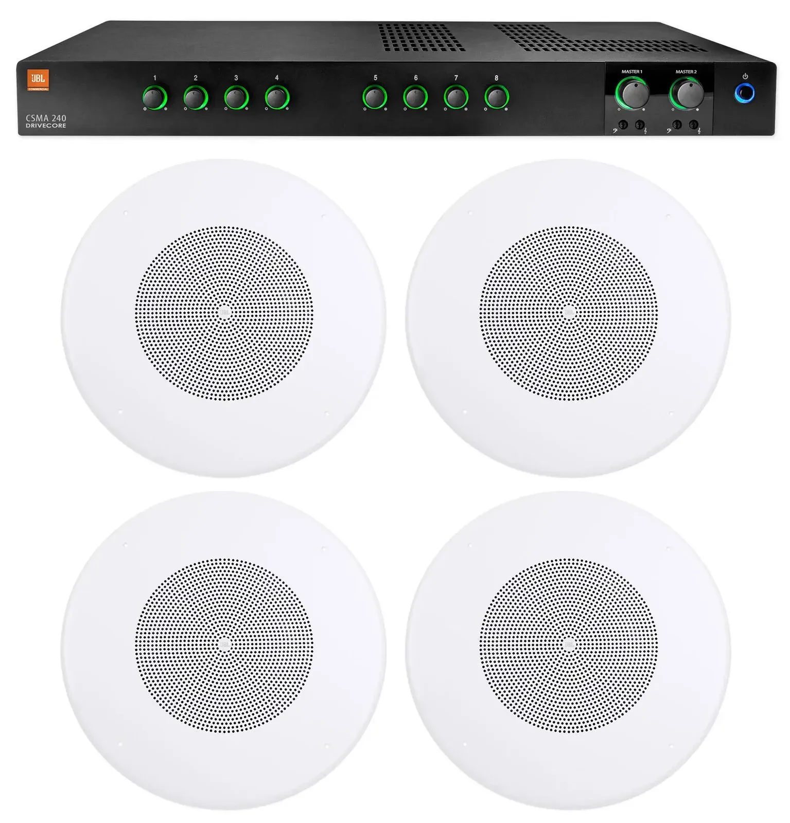 Потолочная акустика JBL CSS8018 White с усилителем (4 штуки)