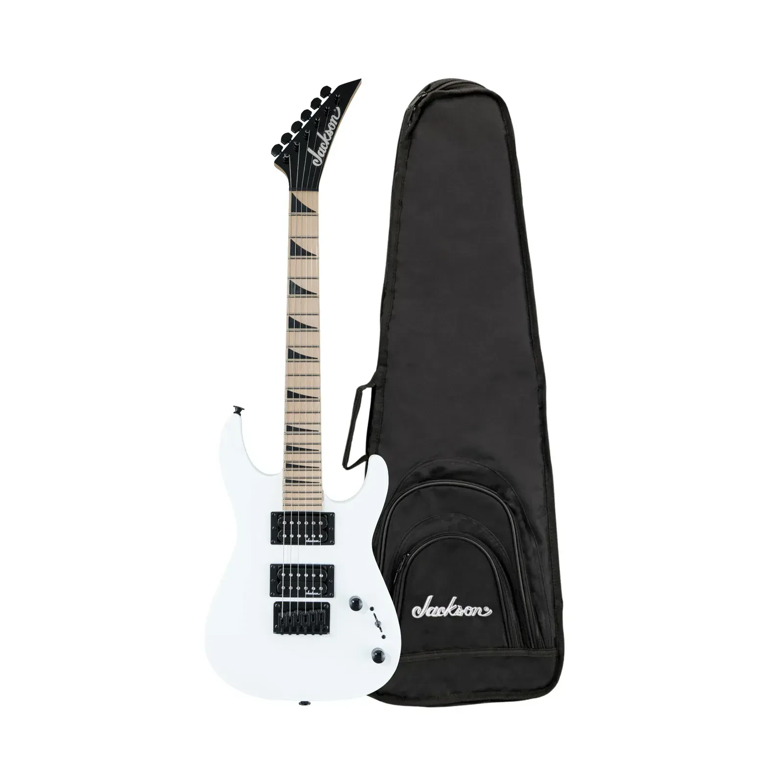 Jackson JS Series Dinky Minion JS1XM 6 String Snow White Electric Guitar Bundle