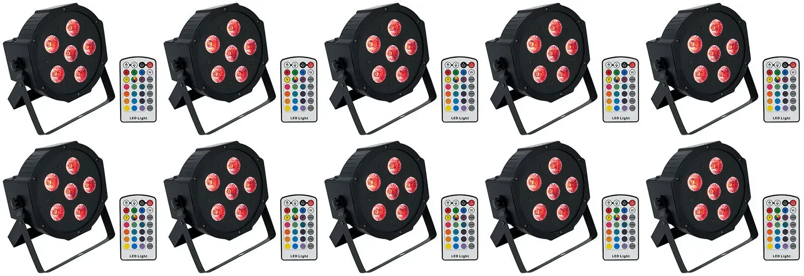 Светодиодный прибор Rockville BATTERY PAR 6RF Black (10 штук)