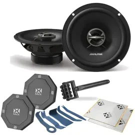 Alpine EL-E65-G 6.5" 2-way 4-ohm Coaxial Car Speakers with Installation Accessor
