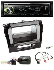 Автомагнитола Pioneer CD, DAB, USB, поддержка управления на руле для Suzuki Vitara (с 2015), черный глянец