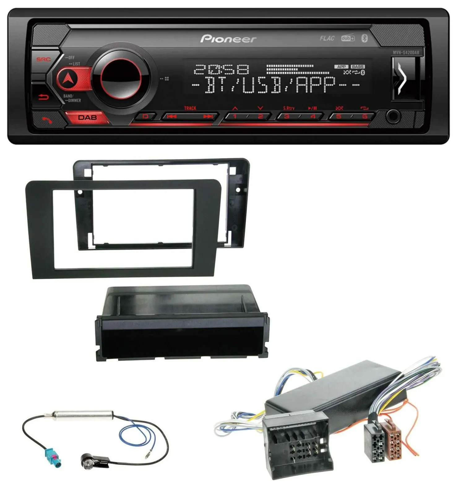 Pioneer MP3 USB DAB Bluetooth Autoradio für Audi A3 06-12 8P Symphony Bose Aktiv