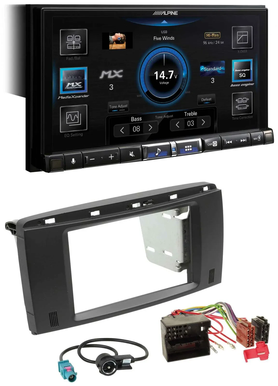 Alpine DAB 2DIN USB Bluetooth MP3 Autoradio für Mercedes R-Klasse 2006-2012