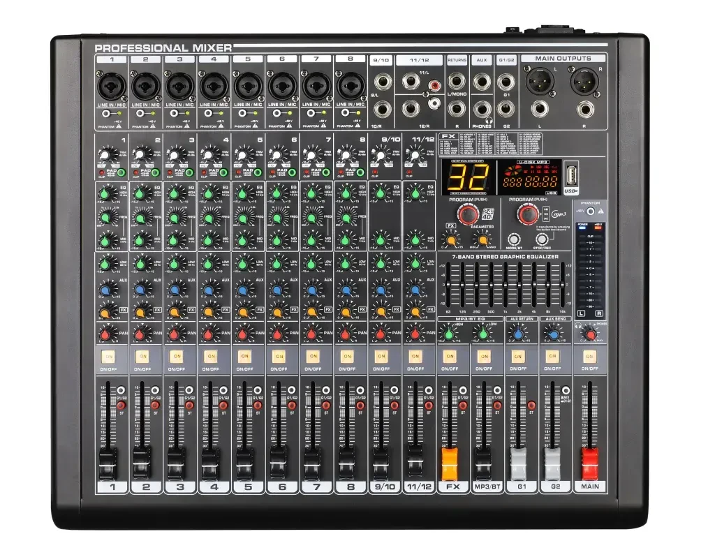 HK-12 Микшерный пульт, 12 каналов, LAudio