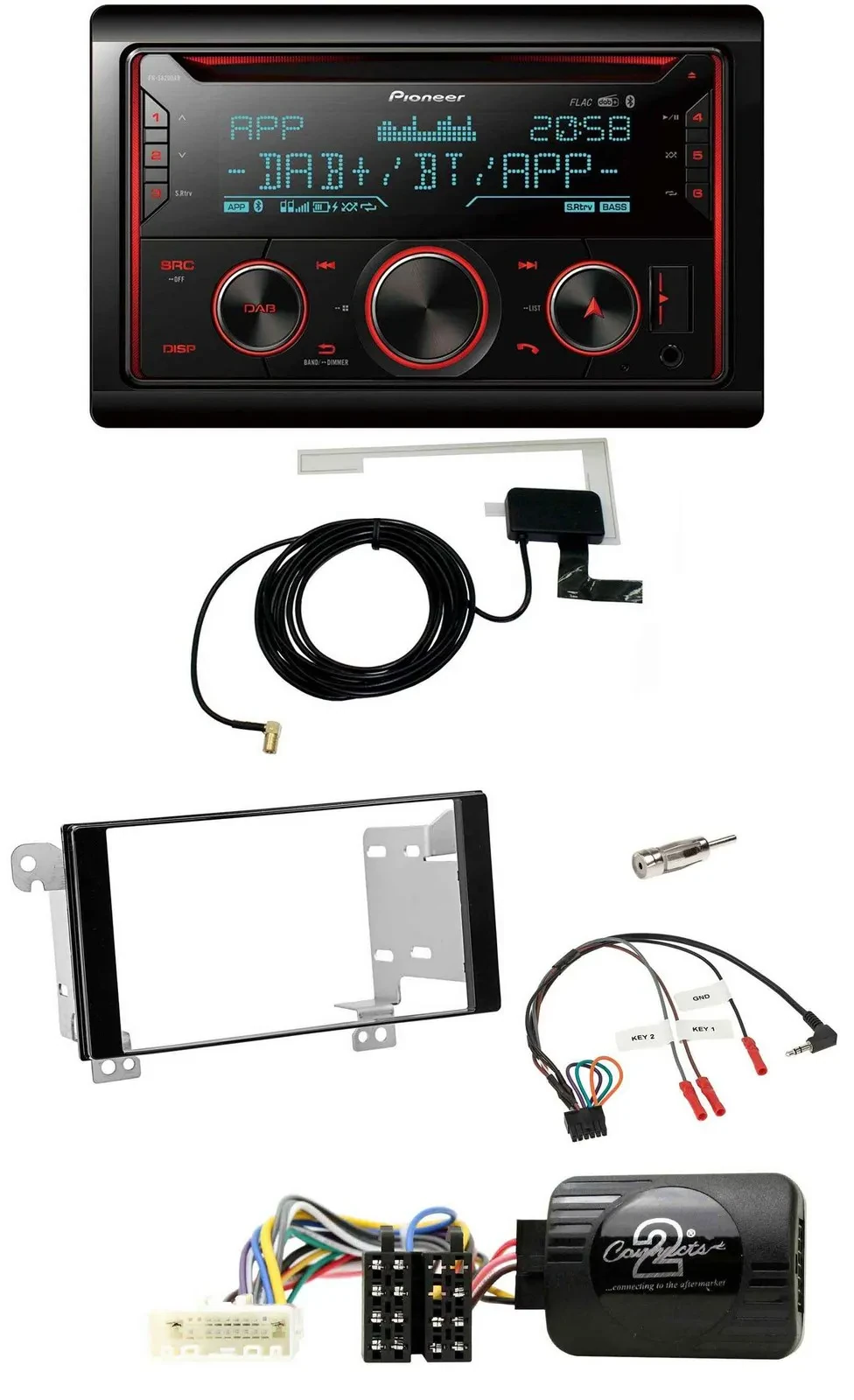 Автомагнитола для Subaru Forester SJ/Impreza Pioneer 2DIN, DAB, USB, CD, Bluetooth, поддержка управления с руля