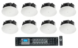 Потолочная акустика для инсталляций JBL Control 426LP 6.5" Low Profile, 70V (набор, 8 шт.) с усилителем RCS650-6