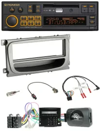 Pioneer DAB Lenkrad USB Bluetooth Autoradio für Ford Focus Galaxy C-Max Can ab 2