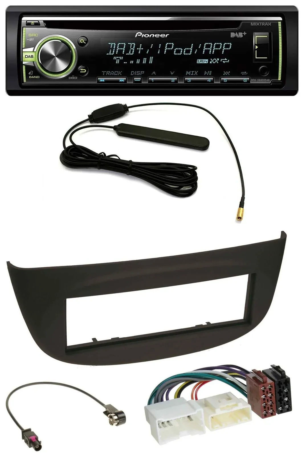 Pioneer MP3 USB CD DAB AUX Autoradio für Renault Twingo ab 2012 schwarz