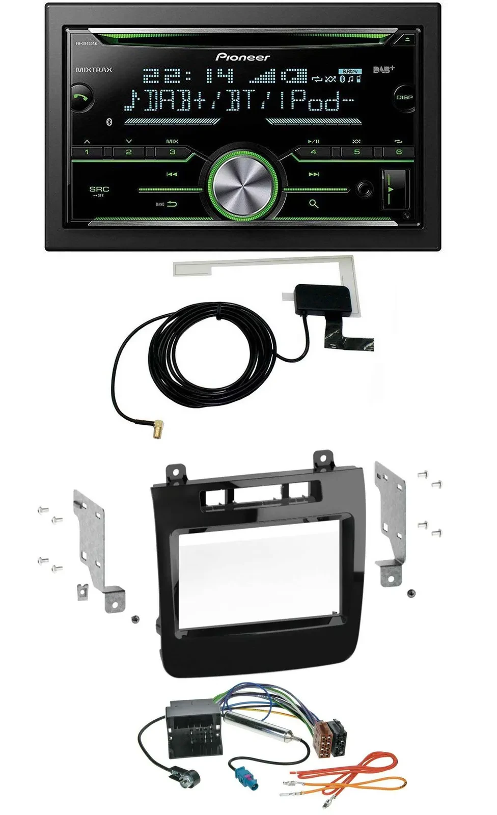 Pioneer CD USB MP3 Bluetooth 2DIN DAB Autoradio für VW Touareg (2010-2014)