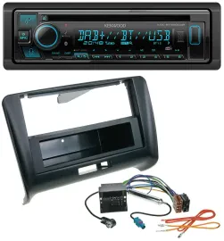 Автомагнитола Kenwood Bluetooth, DAB, CD, MP3, USB для Audi TT (2006–2014), Quadlock