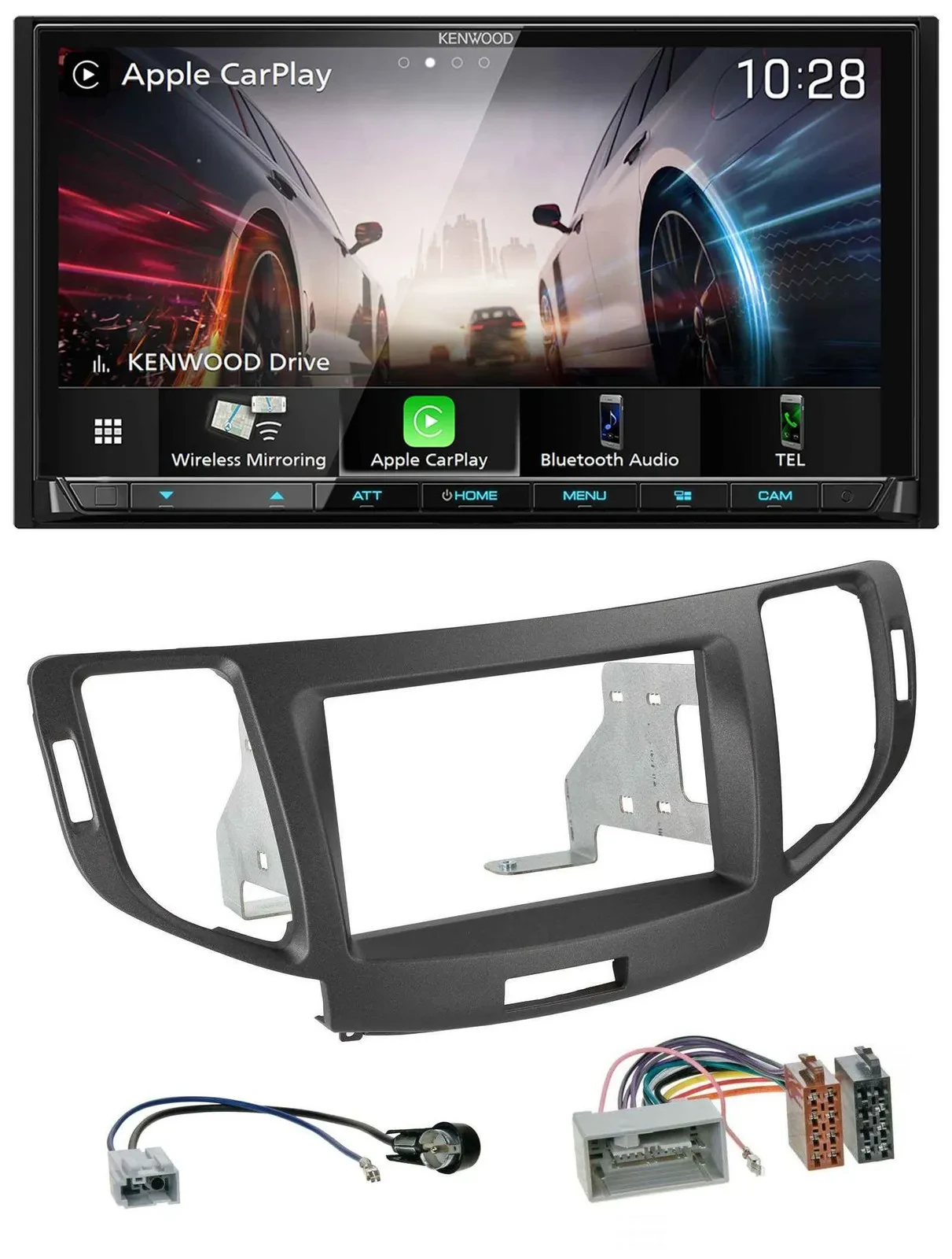 Kenwood MP3 2DIN USB DAB Bluetooth Autoradio für Honda Accord ab 11 anthrazit