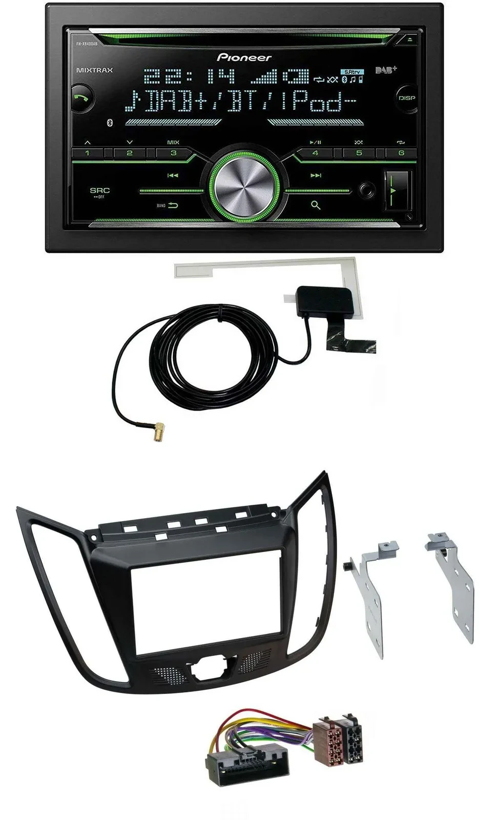 Pioneer CD USB MP3 Bluetooth 2DIN DAB Autoradio für Ford Kuga (DM2, ab 2013)