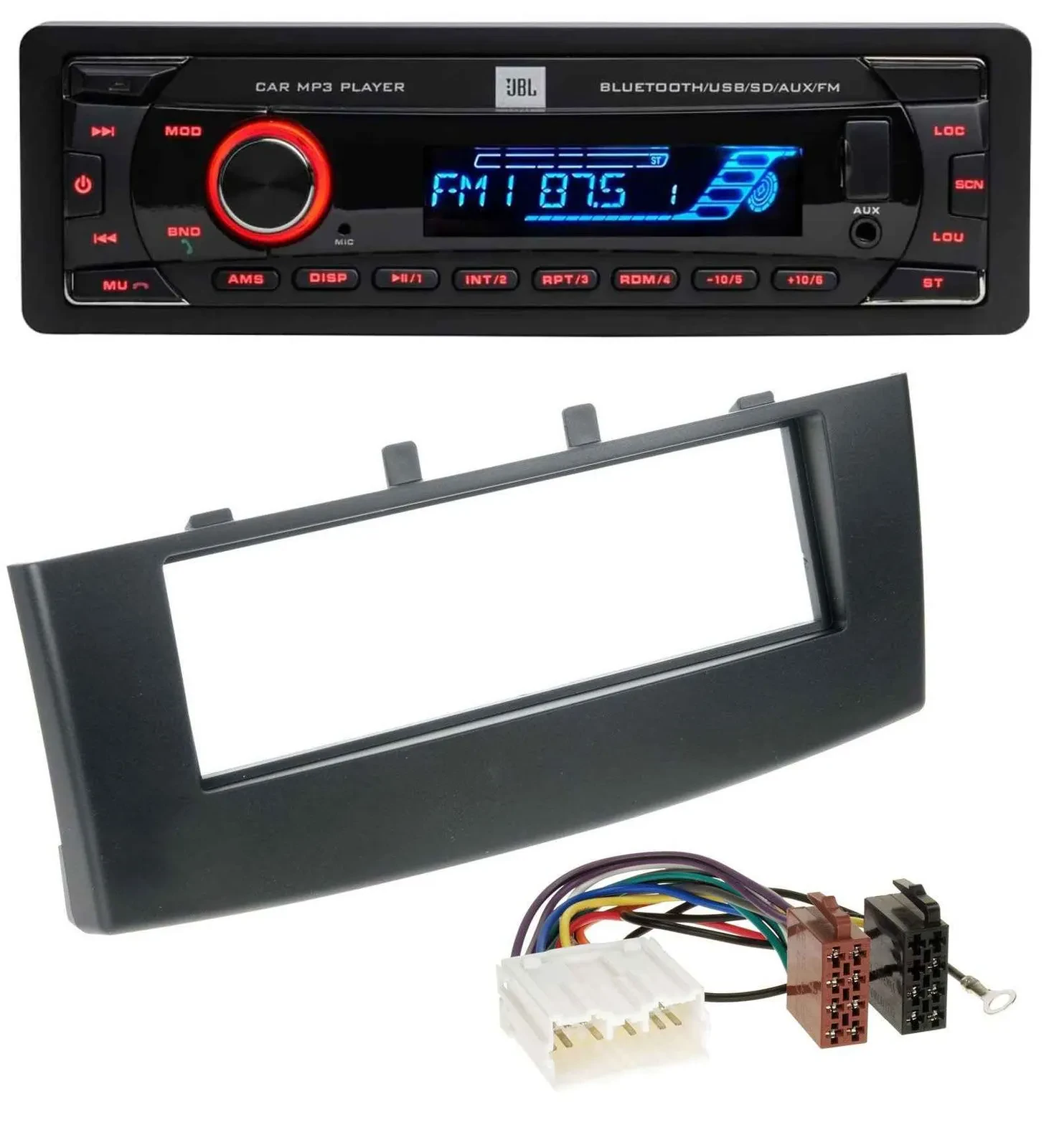 JBL AUX MP3 USB Bluetooth SD Autoradio für Mitsubishi Colt (ab 2009)