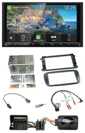 Автомагнитола с навигацией Kenwood 2DIN, Bluetooth, USB, DAB, TMC для Ford S-Max/Mondeo