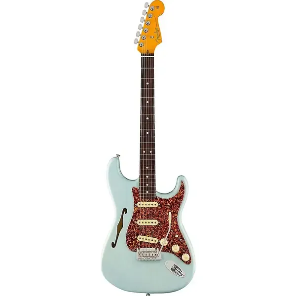 Электрогитара полуакустическая Fender American Professional II Thinline LE Trans Daphne Blue