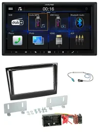 Alpine Bluetooth 2DIN MP3 DAB USB Autoradio für Fiat Doblo ab 2015 piano schwarz