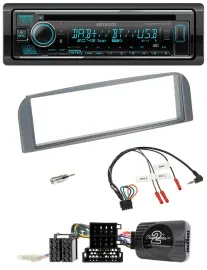 Kenwood Lenkrad Bluetooth DAB USB CD Autoradio für Alfa 147 GT 2007-2010 anthraz