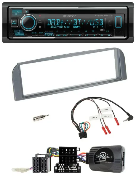 Kenwood Lenkrad Bluetooth DAB USB CD Autoradio für Alfa 147 GT 2007-2010 anthraz