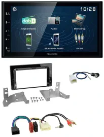 Kenwood 2DIN Bluetooth MP3 USB DAB Autoradio für Toyota Aygo AB7 ab 2022 klavier
