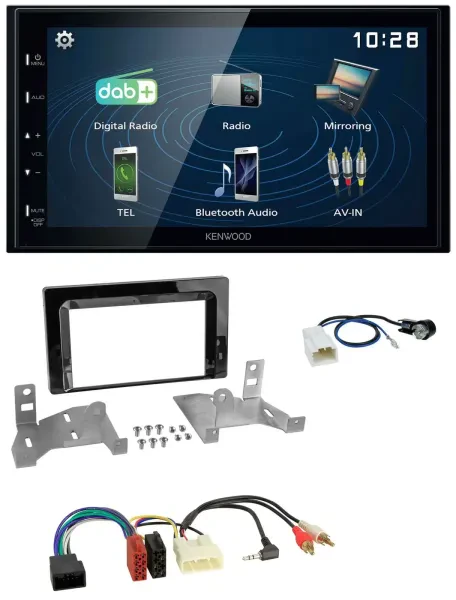 Kenwood 2DIN Bluetooth MP3 USB DAB Autoradio für Toyota Aygo AB7 ab 2022 klavier
