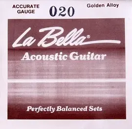 Струна для акустической гитары La Bella GW020, бронза, калибр 20