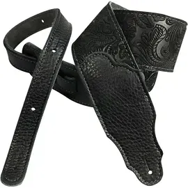 Гитарный ремень Franklin Strap 2.5" Embossed Suede Strap Black 2.5 in.