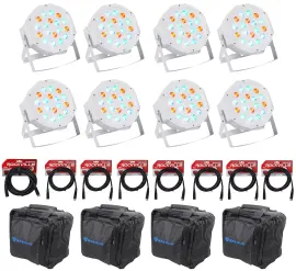 Светодиодный прибор Rockville RockPAR50 WHT LED RGB с аксессуарами (8 штук)