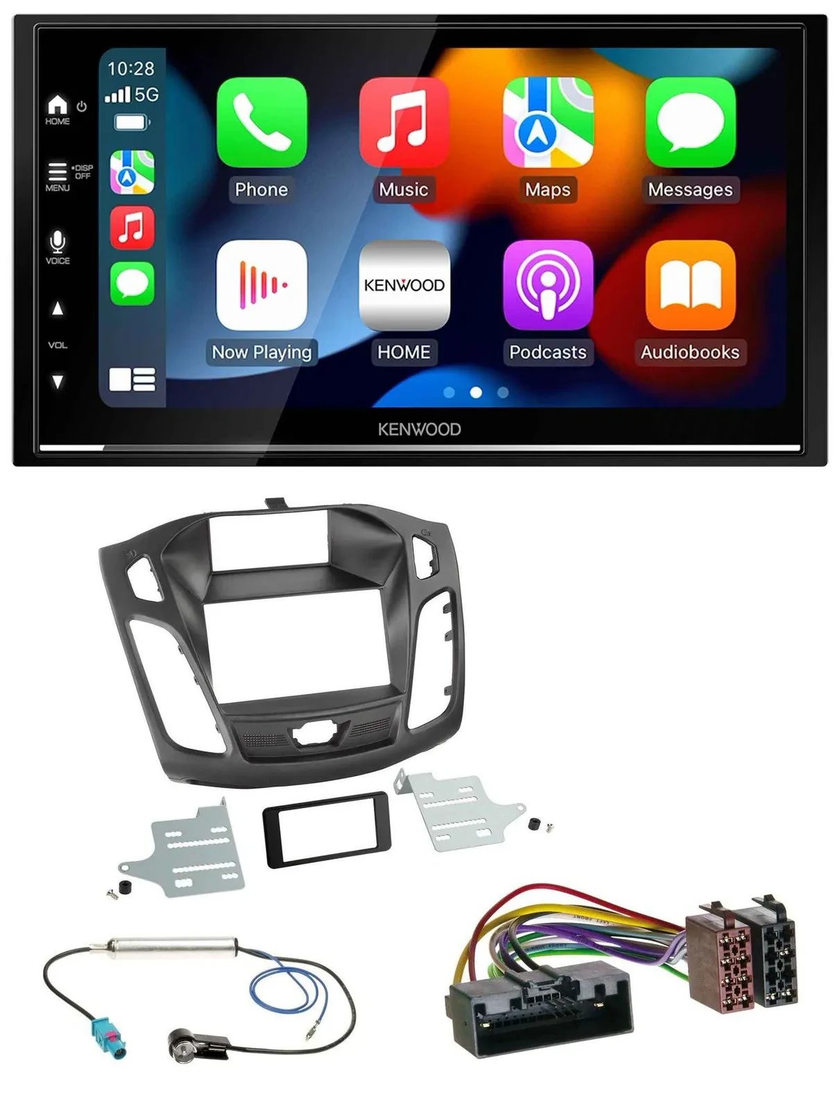 Kenwood DAB USB Bluetooth 2DIN MP3 Autoradio für Ford Focus (2011-2014)