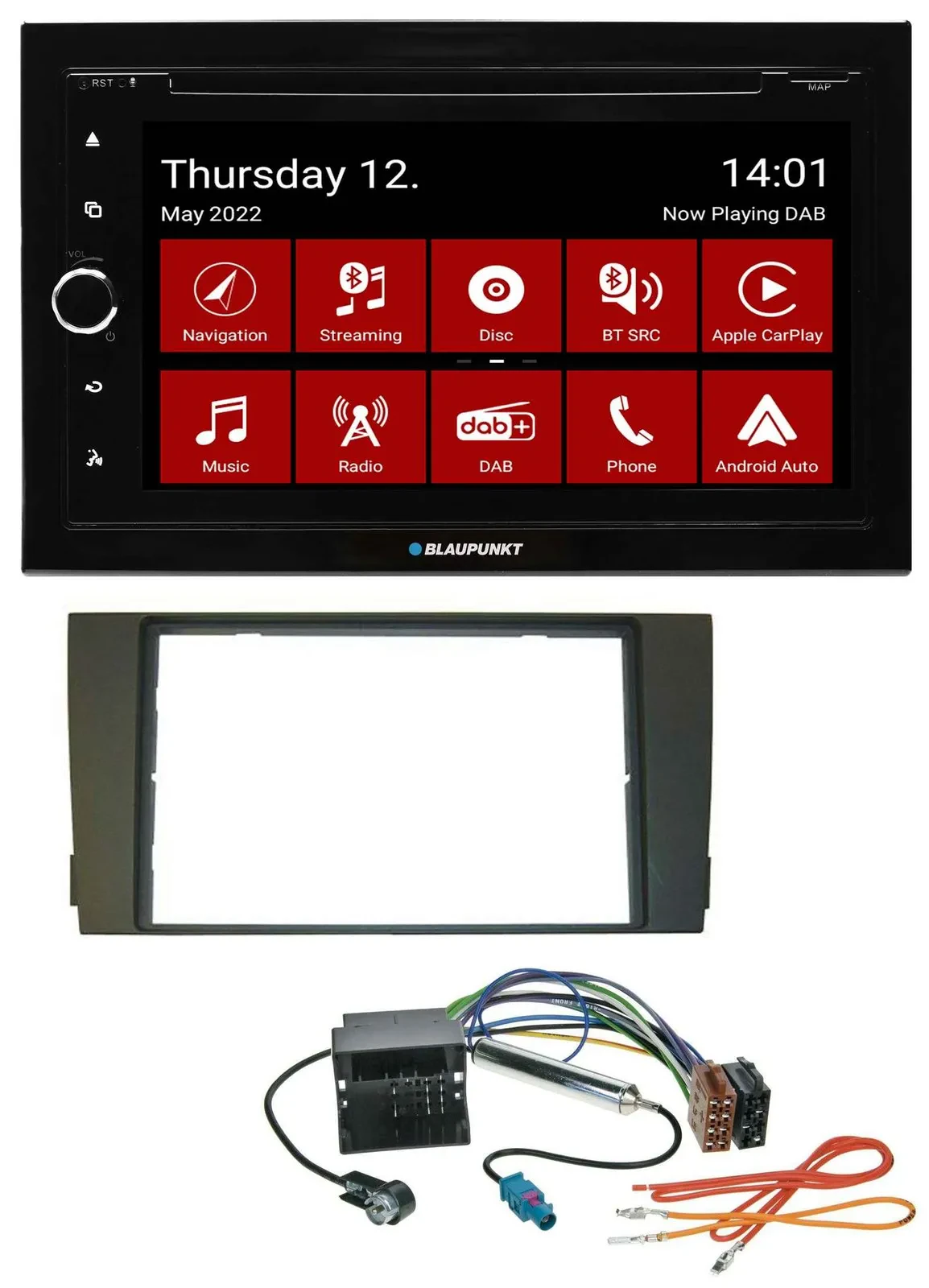 Blaupunkt MP3 DVD Bluetooth DAB 2DIN USB Autoradio für Audi A6 01-05 C5 Quadlock