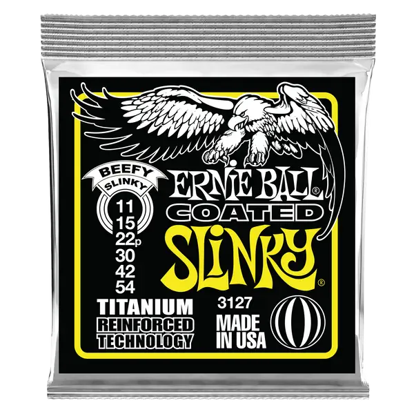 Струны для электрогитары Ernie Ball 3127 Beefy Slinky Coated Titanium RPS 11-54