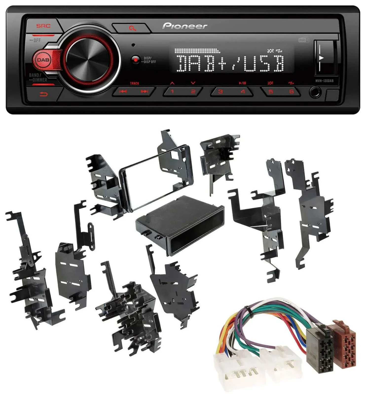 Pioneer MP3 1DIN DAB USB AUX Autoradio für Toyota RAV-4 Celica MR2 Spyder bis 05