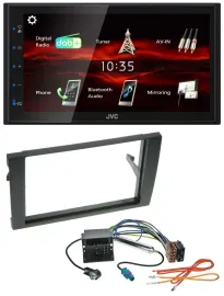 JVC USB Bluetooth MP3 DAB 2DIN Autoradio für Audi A4 01-08 B6 B7 Quadlock