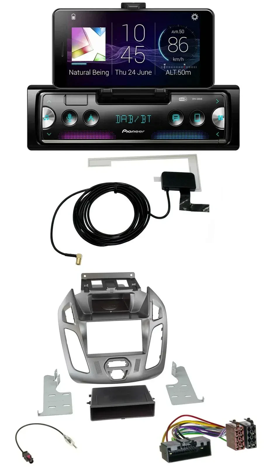 Автомагнитола для Ford Transit/Connect 2012–2018 Pioneer DAB, Bluetooth, USB, MP3