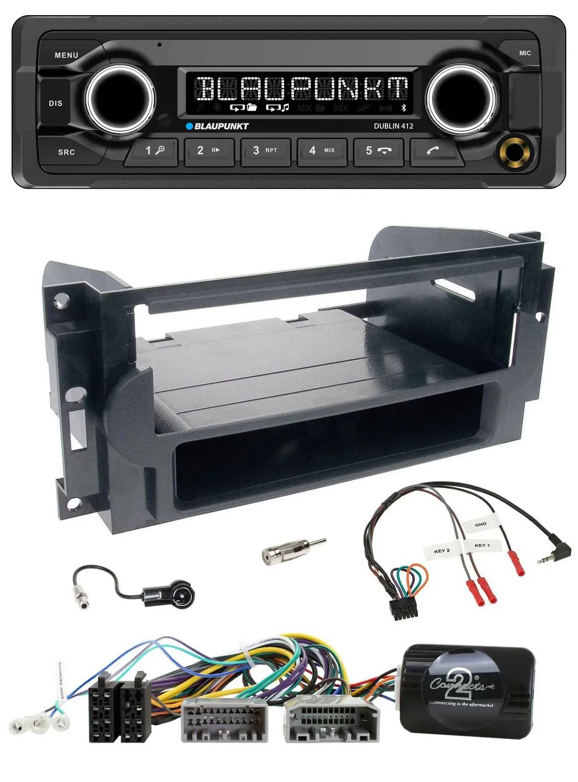 Blaupunkt MP3 Bluetooth USB Lenkrad Autoradio für Dodge / Jeep