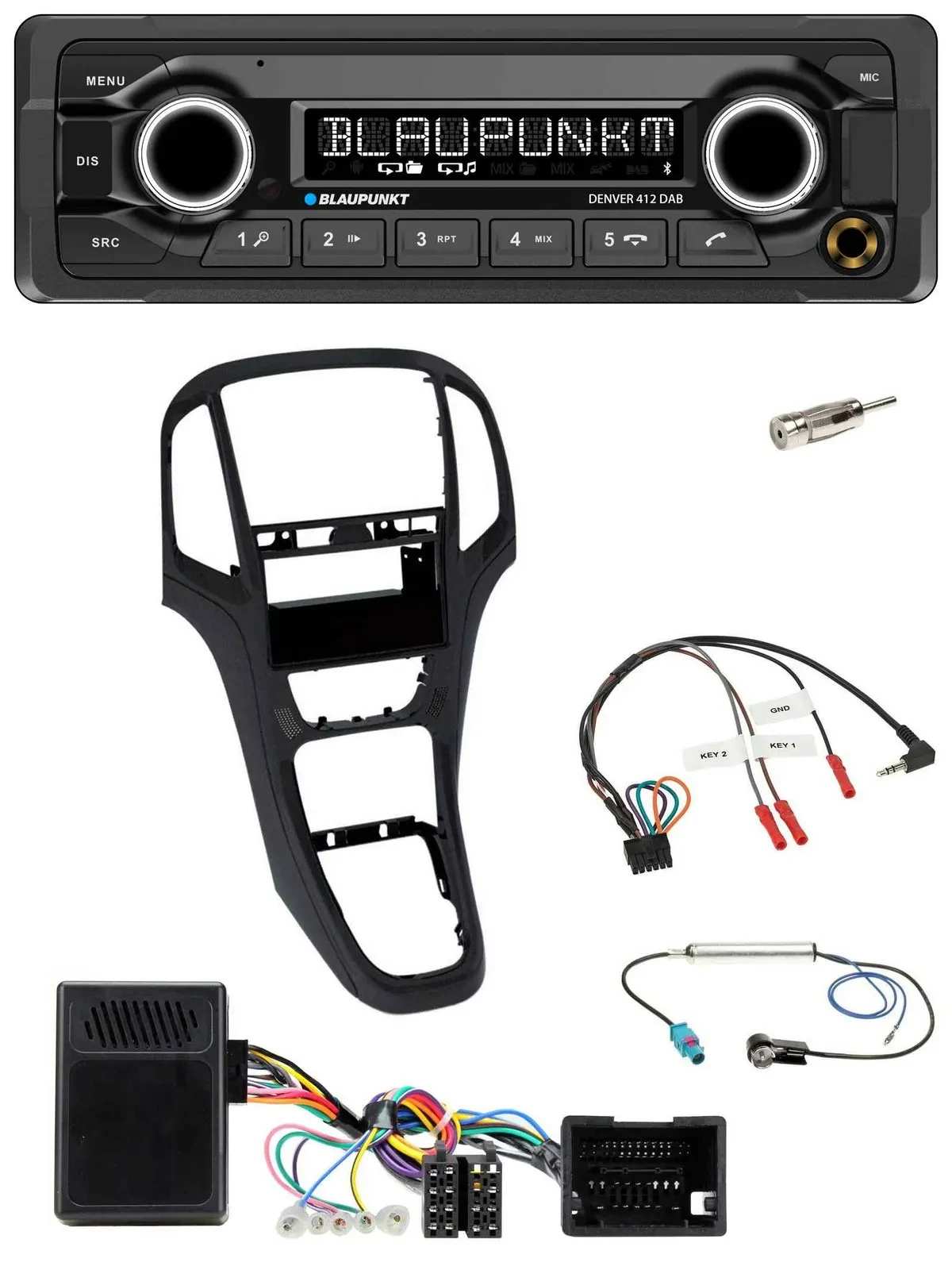 Автомагнитола Blaupunkt Bluetooth, DAB, USB, для Opel Astra J (2009–2016), поддержка управления с руля