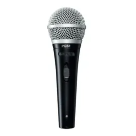 Микрофон для вокала Shure PG58-XLR динамический, кардиоидный, ручной, с кабелем XLR-XLR
