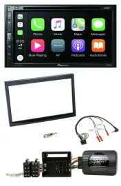 Pioneer DVD 2DIN Lenkrad DAB Bluetooth USB Autoradio für Citroen C2 C3 Berlingo