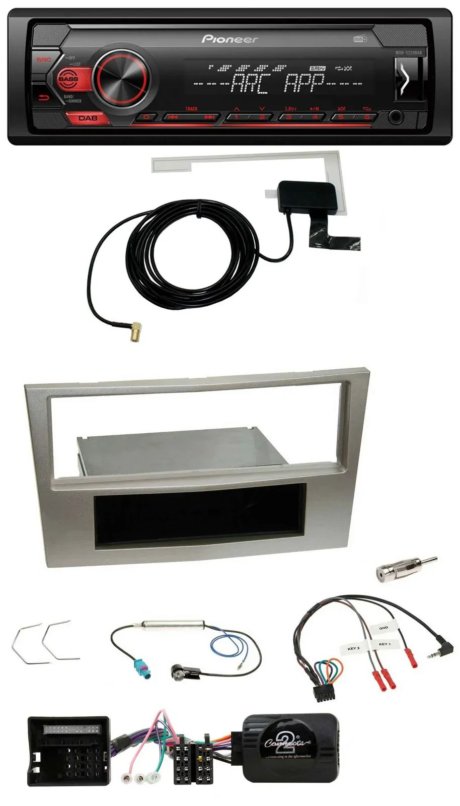 Pioneer 1DIN USB DAB MP3 Lenkrad Autoradio für Opel Zafira B Astra H Corsa D sat