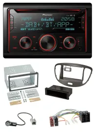 Pioneer 2DIN DAB MP3 Bluetooth USB CD Autoradio für Hyundai i10 2008-13 dunkelsi