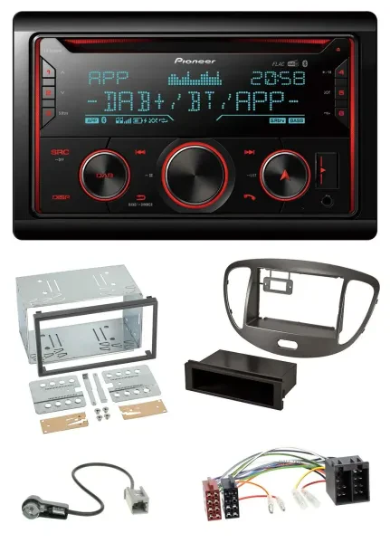 Pioneer 2DIN DAB MP3 Bluetooth USB CD Autoradio für Hyundai i10 2008-13 dunkelsi