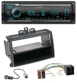Kenwood Bluetooth MP3 DAB USB Autoradio für Hyundai i20 08-11 Rubber-Touch Ablag