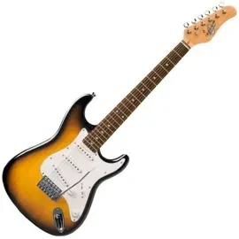 Oscar Schmidt 6 String Double Cutaway 3/4 Size Electric Guitar. Tobacco...